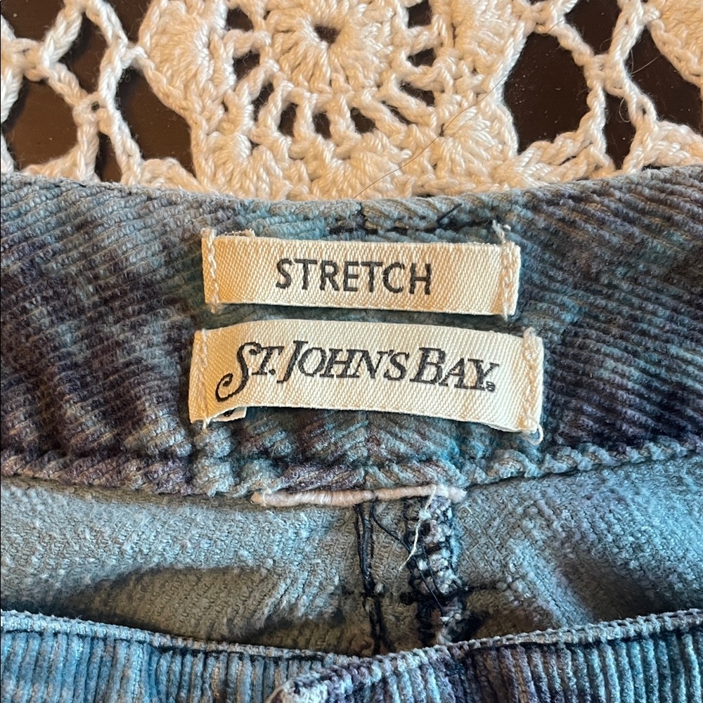 St. John's Bay Blue and Purple Straight Leg Jeans - Picture 3 of 7